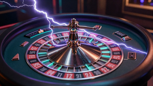 Lightning Roulette Tisch mit elektrischen Effekten im GambleZen Live Casino