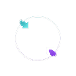 Neon-farbenes Cashback-Symbol mit kreisf&ouml;rmigem Pfeil f&uuml;r das Cashback-Angebot bei GambleZen