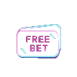 Leuchtendes Free-Bet-Ticket-Symbol f&uuml;r kostenlose Sportwetten bei GambleZen Casino