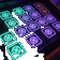 Leuchtendes Video-Poker-Symbol mit Neonen-Kartenzeichen f&uuml;r GambleZen