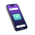 Leuchtendes e-Wallet-Smartphone-Symbol f&uuml;r digitale Zahlungen bei GambleZen