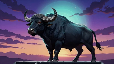 Buffalo Power Hold and Win Slot mit silhouettiertem B&uuml;ffel als Jackpot-Slot bei GambleZen Casino