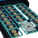 Deuces Wild Video-Poker-Symbol mit t&uuml;rkisfarbenem Gl&uuml;hen bei GambleZen