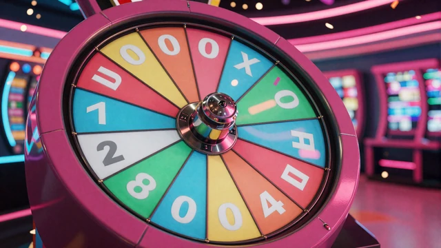 Crazy Time Gl&uuml;cksrad in einem beleuchteten Live-Casino-Studio bei GambleZen