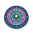 Leuchtendes Roulette-Symbol f&uuml;r das Live Casino bei GambleZen