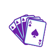 Kartenf&auml;cher-Symbol f&uuml;r Tischspiele und Blackjack bei GambleZen