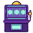 Neon-Slot-Symbol f&uuml;r das Online Slots Angebot bei GambleZen